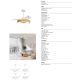 Lustre cu ventilator - Lustra LED cu ventilator palete retractabile Coin Fan Mini lemn