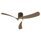 Lustre cu ventilator - Lustra LED cu ventilator si telecomanda NEMO II M negru/nuc