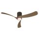 Lustre cu ventilator - Lustra LED cu ventilator si telecomanda NEMO II M negru/nuc