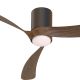 Lustre cu ventilator - Lustra LED cu ventilator si telecomanda NEMO II M negru/nuc