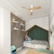 Lustra LED cu ventilator si telecomanda NEMO XS ceramica/lemn