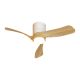 Lustre cu ventilator - Lustra LED cu ventilator si telecomanda NEMO XS ceramica/lemn