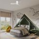 Lustre cu ventilator - Lustra LED cu ventilator si telecomanda NEMO alb