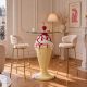 Masute Living - Masuta bistro stil pop art modern SWEET SOCIETY 90cm galben
