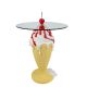 Masute Living - Masuta bistro stil pop art modern SWEET SOCIETY 90cm galben