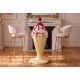Masute Living - Masuta bistro stil pop art modern SWEET SOCIETY 90cm galben