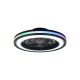 Lustre cu ventilator - Lustra LED RGB cu ventilator si telecomanda Gamer negru