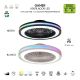 Lustre cu ventilator - Lustra LED RGB cu ventilator si telecomanda Gamer negru