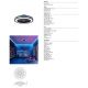 Lustre cu ventilator - Lustra LED RGB cu ventilator si telecomanda Gamer negru