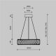 Pendule, Lustre suspendate - Lustra LED suspendata din otel si sticla Cilia 20W 3000K