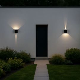Aplice - Aplica LED exterior iluminat arhitectural IP65 CONOR negru