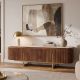 Comode - Comoda TV design retro Gatsby 160cm Mango/ travertin