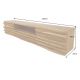 Comode - Comoda TV suspendata Relief 200cm, lemn de salcam