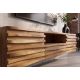 Comode - Comoda TV suspendata Relief 200cm, lemn de salcam