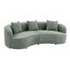 Canapele - Canapea semicirculara, Tesatura Boucle, Salvie, ATELIER 230cm