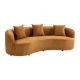 Canapele - Canapea semicirculara, Catifea, Galben mustar, ATELIER 230cm