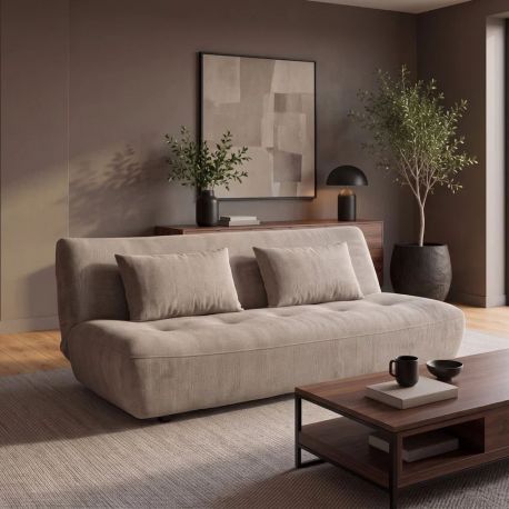 Canapele - Canapea extensibila, chenille greige, ELYPSE 200cm