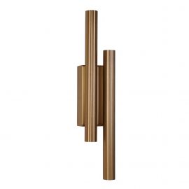Aplice, corpuri de iluminat pentru pereti - Aplica de perete LED aluminiu sampanie aurie Unique