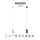 Pendule, Lustre suspendate - Pendul LED stil minimalist Pagoda alb 3000K
