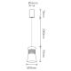 Pendule, Lustre suspendate - Pendul LED stil minimalist Pagoda negru 4000K