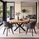 Mese dining - Masa rounda design industrial vintage Infinity Home 120cm Mango