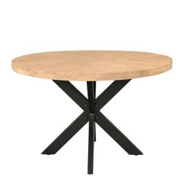 Mese dining - Masa rounda design industrial vintage Infinity Home 120cm Mango