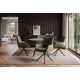 Seturi scaune, HoReCa - Set de 2 scaune pivotante SIGNATURE catifea verde muschi