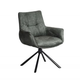 Seturi scaune, HoReCa - Set de 2 scaune pivotante SIGNATURE catifea verde muschi