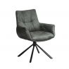 Set de 2 scaune pivotante SIGNATURE catifea verde muschi