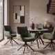 Seturi scaune, HoReCa - Set de 2 scaune pivotante SIGNATURE catifea verde muschi