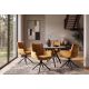 Seturi scaune, HoReCa - Set de 2 scaune pivotante SIGNATURE catifea galben mustar