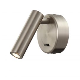 Aplica cu reader LED stil minimalist Prea Nickel Satin