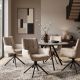 Seturi scaune, HoReCa - Set de 2 scaune pivotante SIGNATURE catifea bej