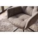 Seturi scaune, HoReCa - Set de 2 scaune pivotante SIGNATURE catifea taupe