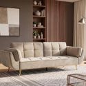 Canapea extensibila BOUTIQUE 215cm catifea champagne beige