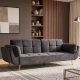 Canapele - Canapea extensibila BOUTIQUE 215cm catifea gri inchis