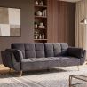 Canapea extensibila BOUTIQUE 215cm catifea gri inchis