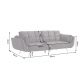 Canapele - Canapea extensibila BOUTIQUE 215cm catifea gri inchis