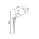 Tarusi - Tarus cu Proiector GU10 IP65 QUEBEC corten