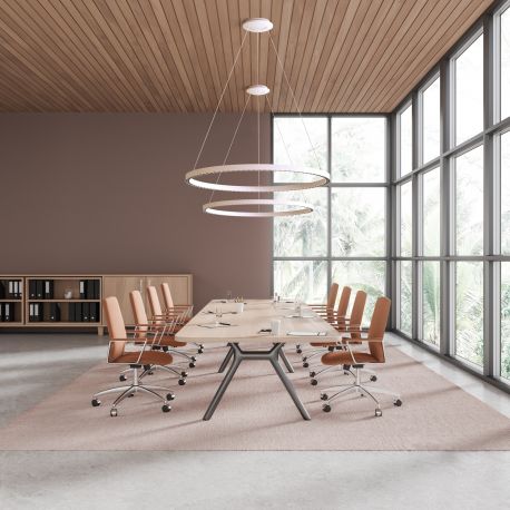 Pendule, Lustre suspendate - Lustra LED suspendata design circular XL RIUMAR alba