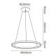 Pendule, Lustre suspendate - Lustra LED suspendata design circular XL RIUMAR alba