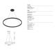 Pendule, Lustre suspendate - Lustra LED suspendata design circular XL RIUMAR negru