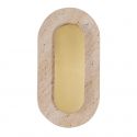 Aplica de perete LED, Travertin, Natur, Travertino Oval auriu