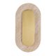 Aplice, corpuri de iluminat pentru pereti - Aplica de perete LED, Travertin, Natur, Travertino Oval auriu