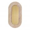 Aplica de perete LED, Travertin, Natur, Travertino Oval auriu