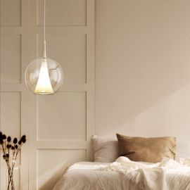 Pendule, Lustre suspendate - Pendul design decorativ Elsa Bola 1L bronz