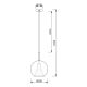 Pendule, Lustre suspendate - Pendul design decorativ Elsa Bola 1L bronz