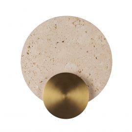 Iluminat pentru baie - Aplica de perete LED, Travertin, Auriu, IP44, Travertino 14W