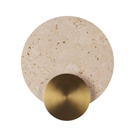 Iluminat pentru baie - Aplica de perete LED, Travertin, Auriu, IP44, Travertino 14W