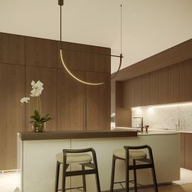 Pendule, Lustre suspendate - Lustra LED suspendata stil minimalist Victoria 29W negru